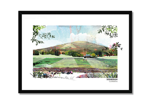 Sedbergh School art print by Vicki Shortt, the school at Sedbergh, Cumbria, in a black frame