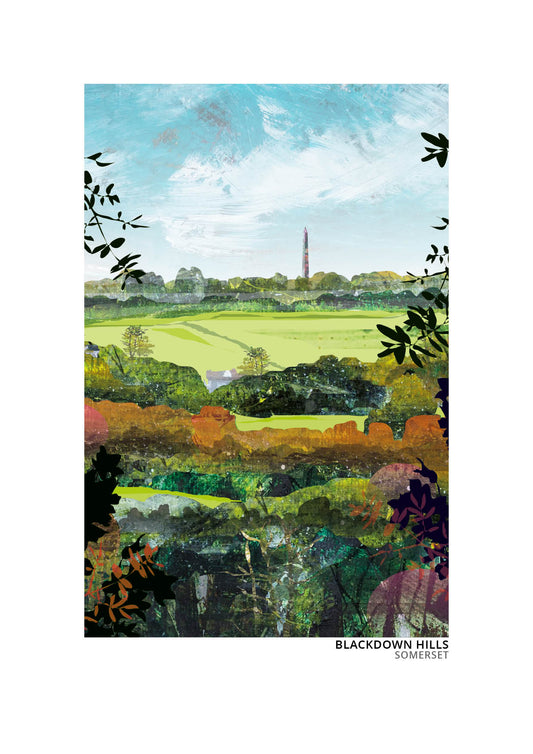 Blackdown Hills art print by Vicki Shortt