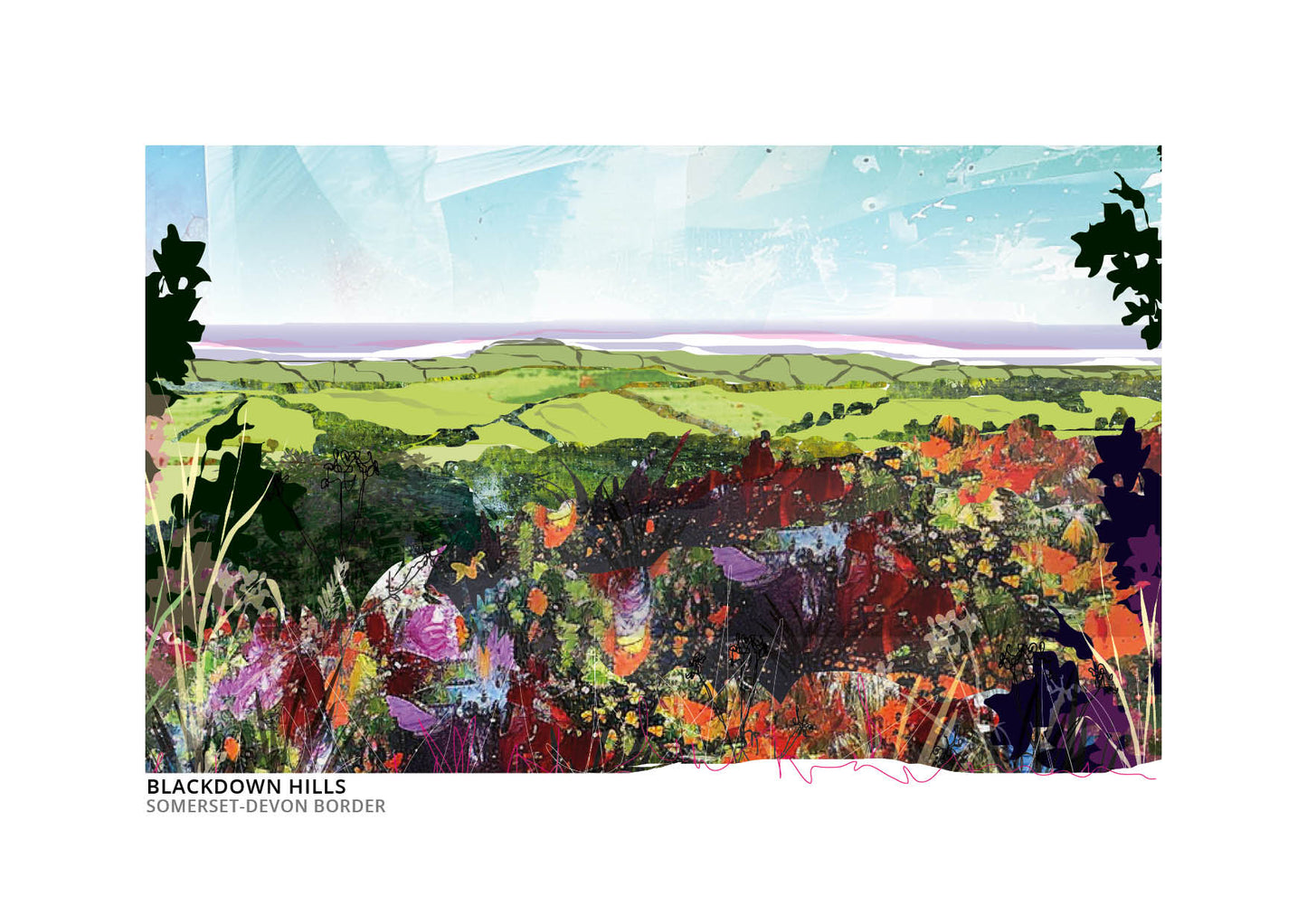 Blackdown Hills art print by Vicki Shortt