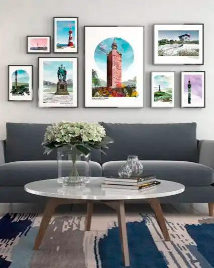 Towers and monuments landscape art prints by Vicki Shortt