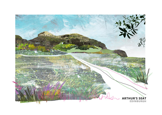 Arthur's Seat art print by Vicki Shortt, the extinct volcano rising above Edinburgh