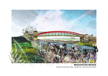 Broughton Bridge art print by Vicki Shortt, the bridge over the River Ancholme at Broughton, North Lincolnshire