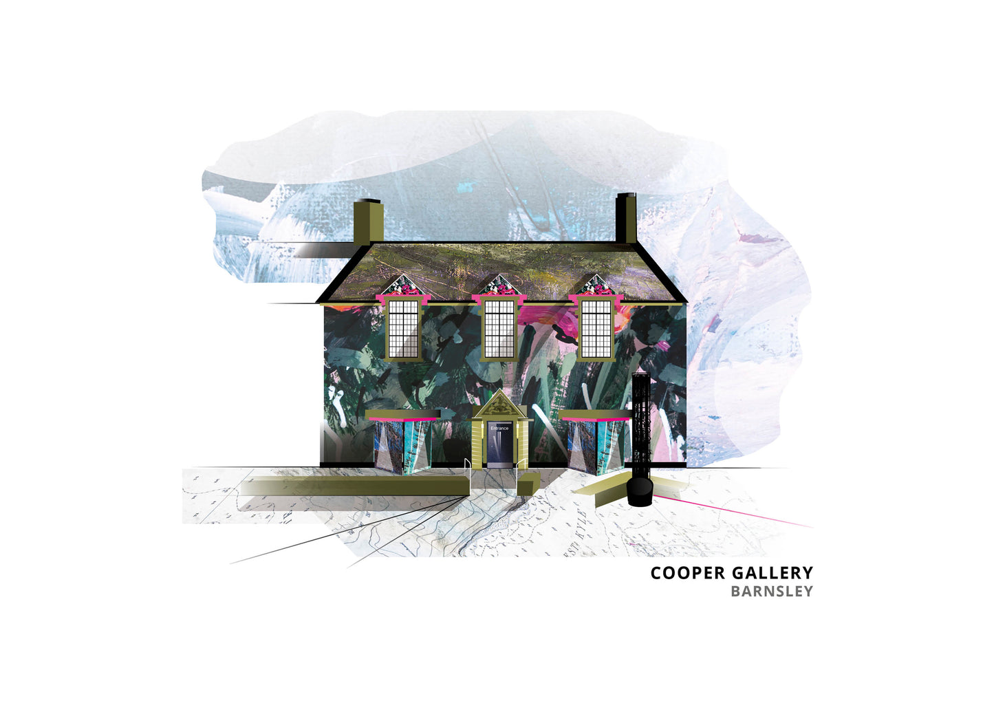 Cooper Gallery, Barnsley art print by Vicki Shortt, the Victorian gallery in the town centre