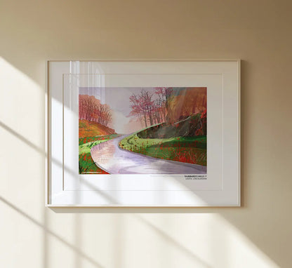 Hubbard's Hills 1 art print by Vicki Shortt, the wooded valley park at Hubbard's Hills, Louth, Lincolnshire, framed in a room setting
