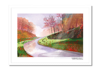 Hubbard's Hills 1 art print by Vicki Shortt, the wooded valley park at Hubbard's Hills, Louth, Lincolnshire, in a white frame