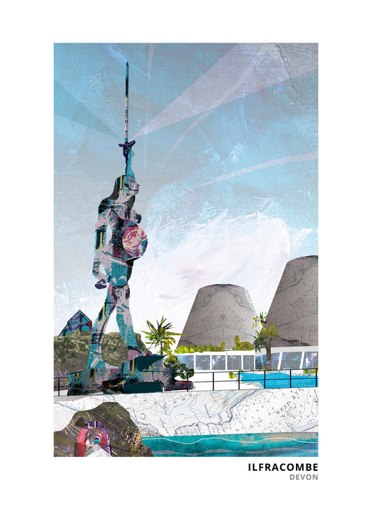 Ilfracombe art print by Vicki Shortt, the harbour town on the north Devon coast
