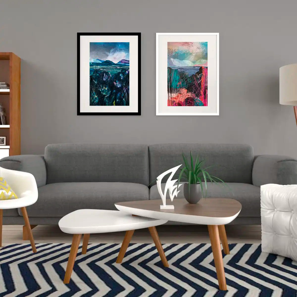 Framing options for the Skies Series limited edition prints by Vicki Shortt