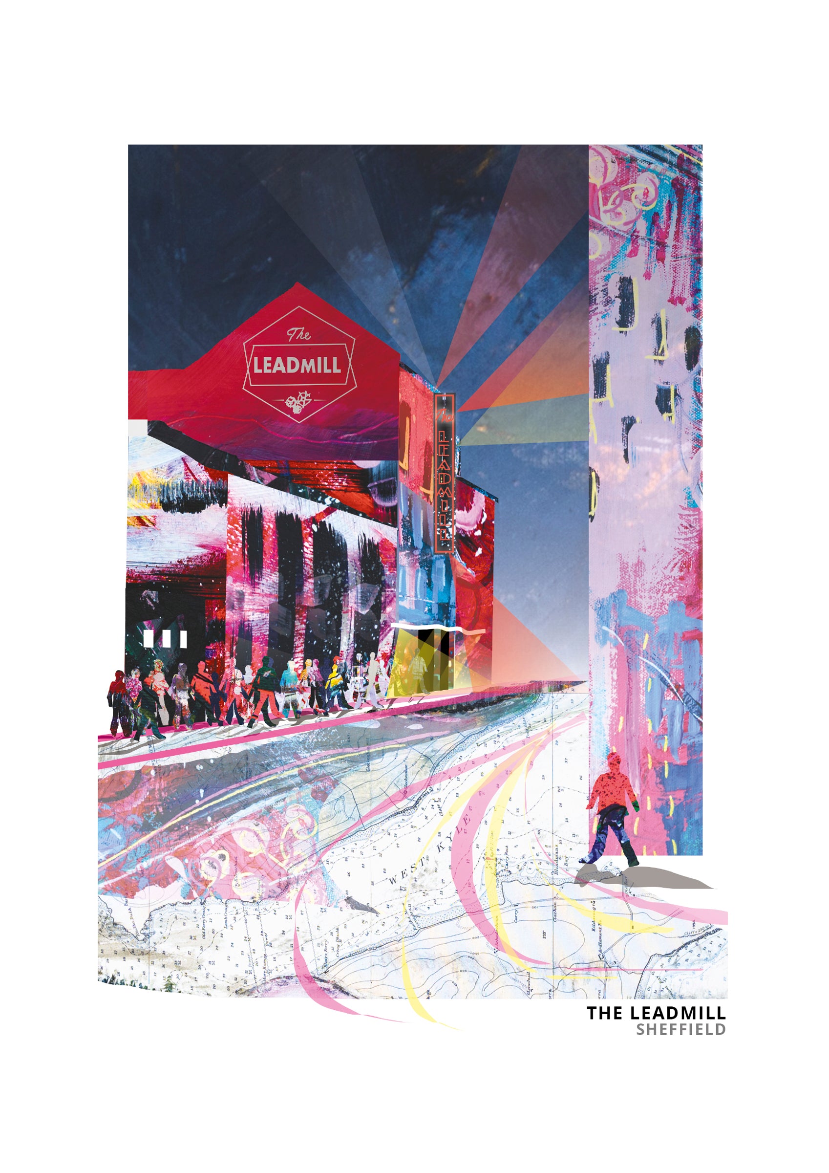 Leadmill Sheffield art print by Vicki Shortt, the music venue on the edge of the city centre