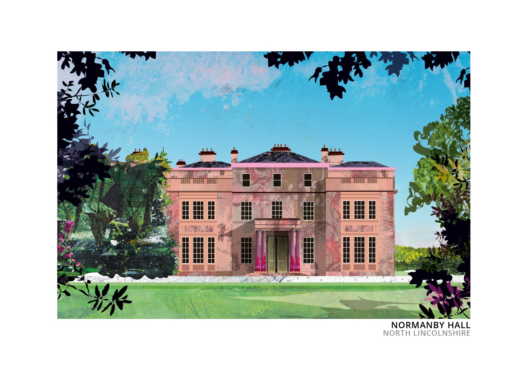 Normanby Hall art print by Vicki Shortt, the Regency country house and parkland near Scunthorpe, North Lincolnshire
