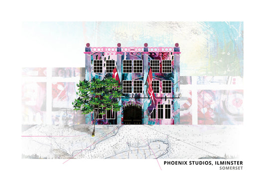 Phoenix Studios art print by Vicki Shortt, the studios at Ilminster, Somerset