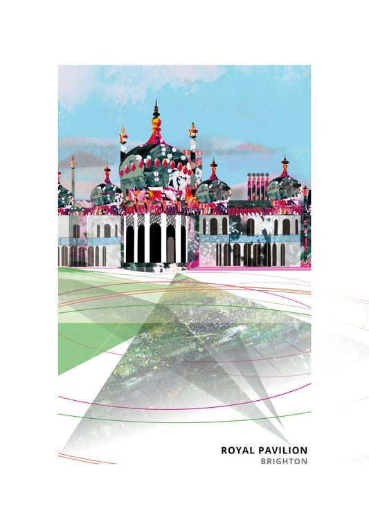 Royal Pavilion, Brighton art print by Vicki Shortt, the domes and minarets of the Royal Pavilion in Brighton