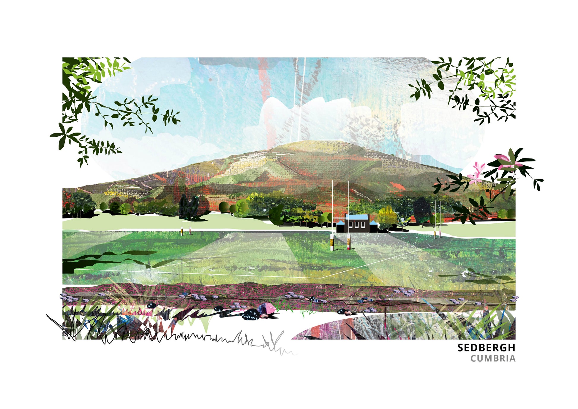 Sedbergh School art print by Vicki Shortt, the school at Sedbergh, Cumbria