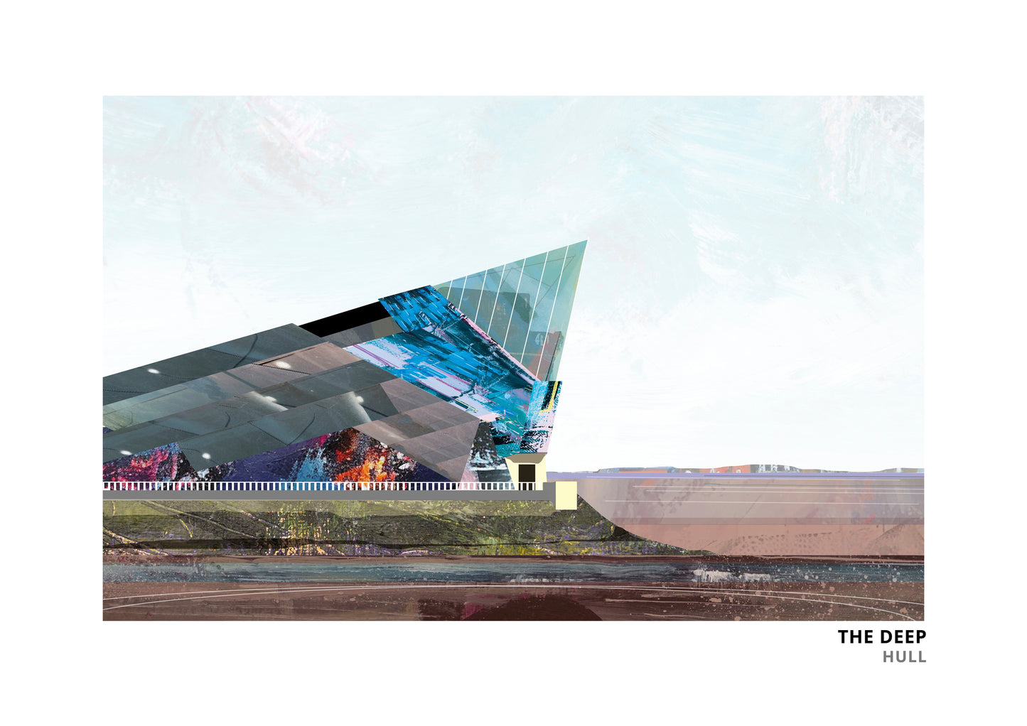 The Deep art print by Vicki Shortt, the wedge-shaped aquarium at the mouth of the River Hull