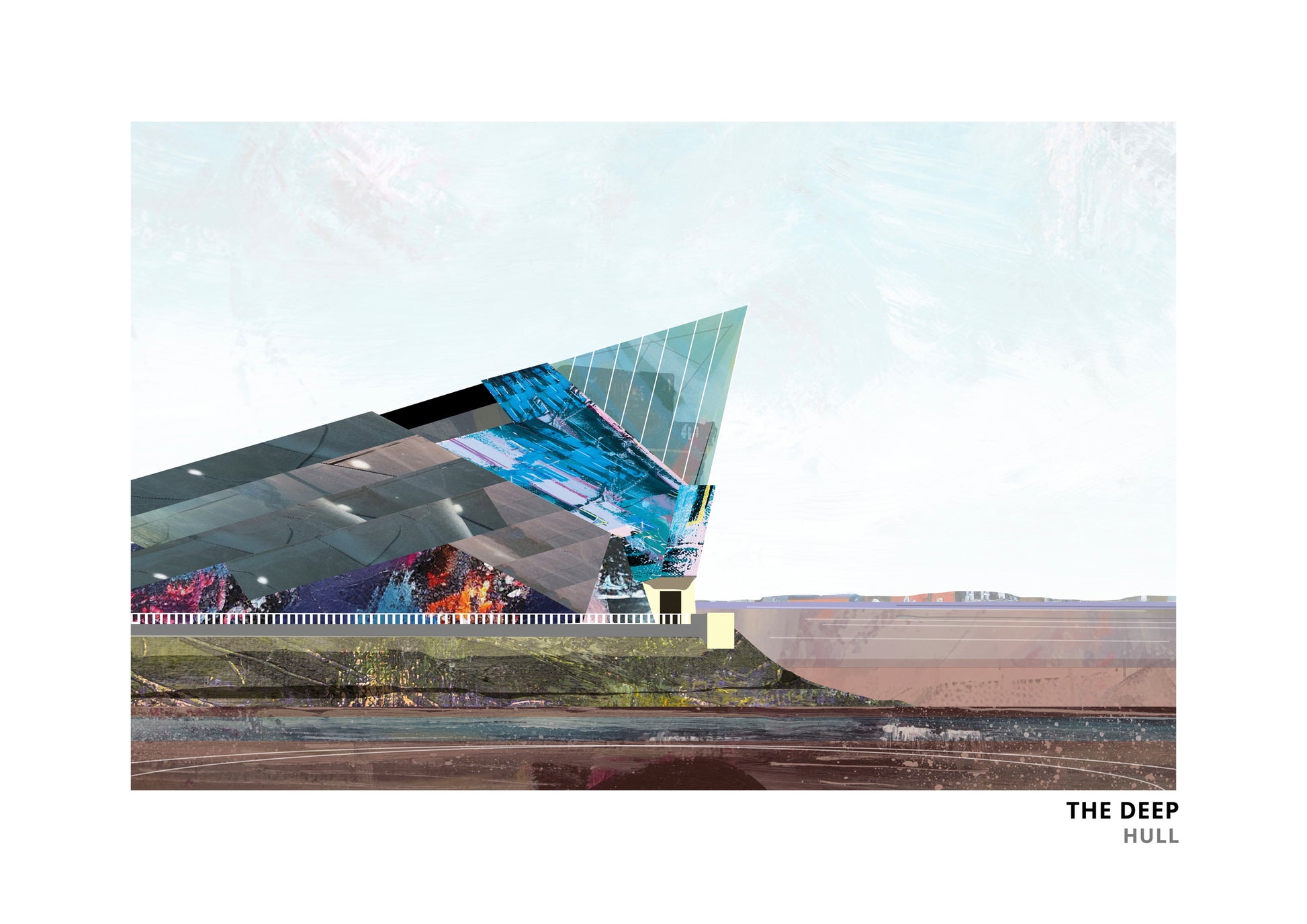 The Deep art print by Vicki Shortt, the wedge-shaped aquarium at the mouth of the River Hull