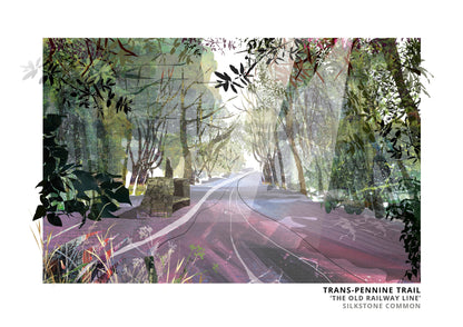 Trans-Pennine Trail art print by Vicki Shortt, the Trans-Pennine Trail at Silkstone Common, South Yorkshire