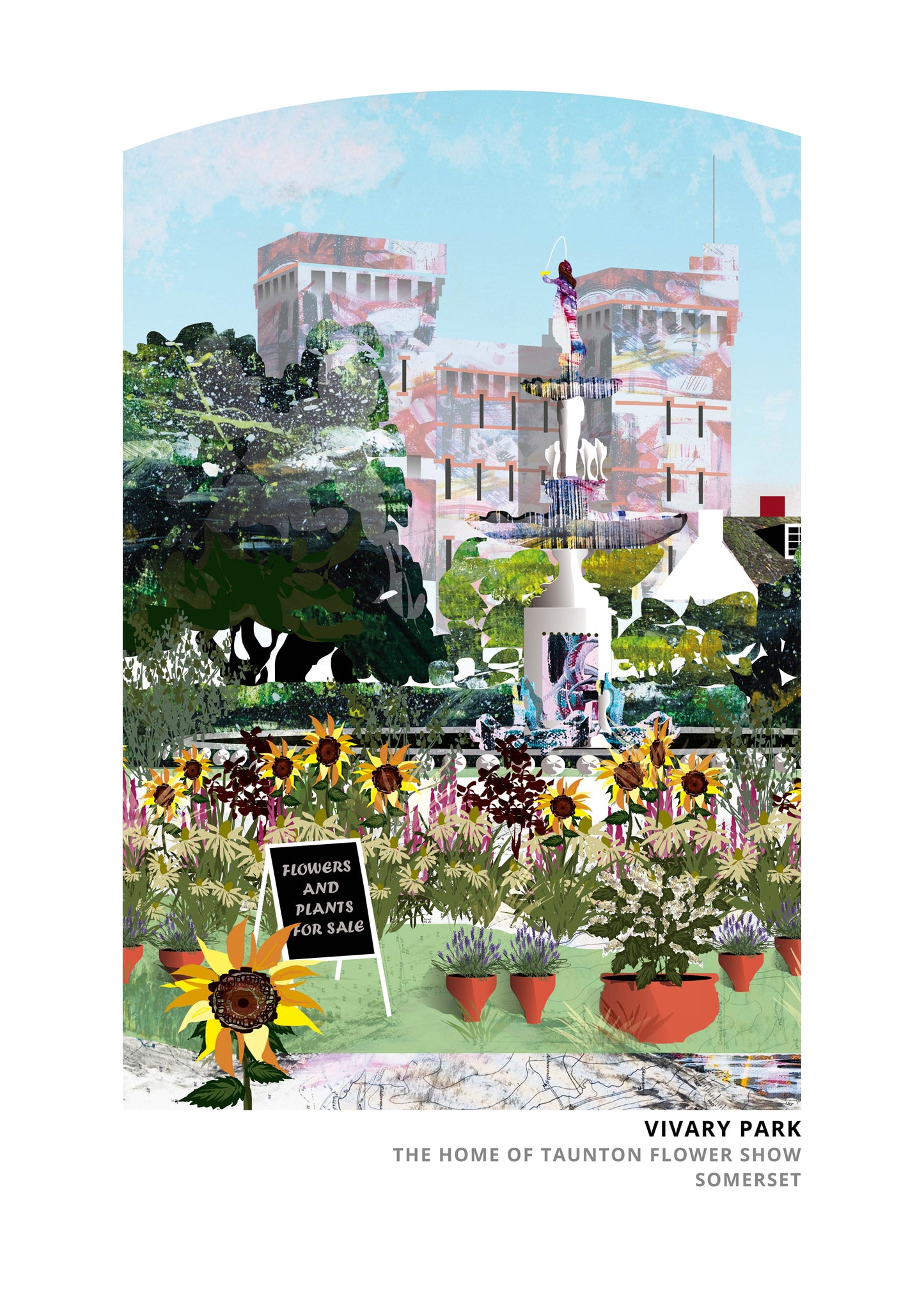 Vivary Park, Taunton art print by Vicki Shortt, the park that hosts the town flower show