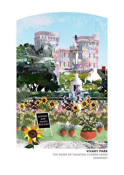 Vivary Park, Taunton art print by Vicki Shortt, the park that hosts the town flower show