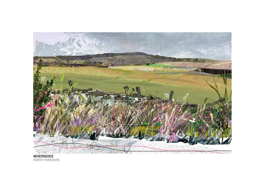 Whernside art print by Vicki Shortt, the long whaleback ridge of Yorkshire's highest peak