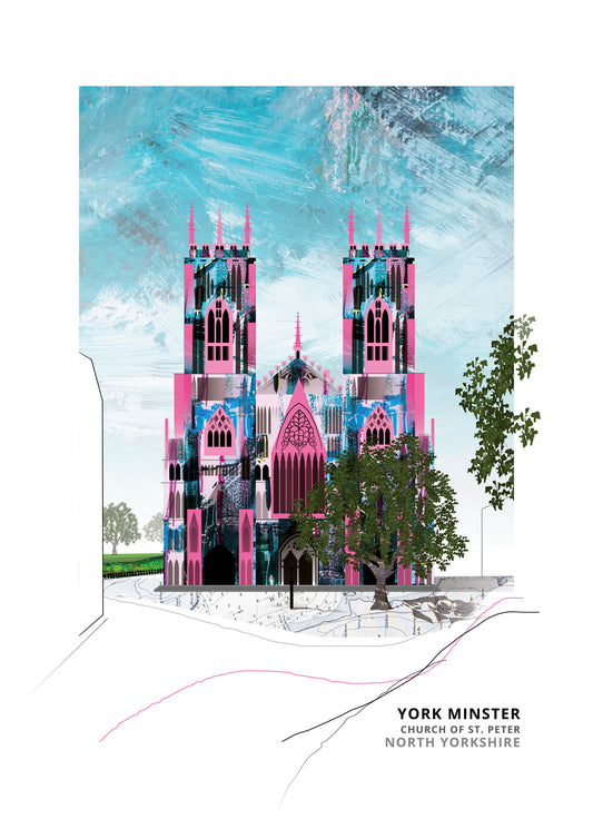 York Minster art print by Vicki Shortt, the Gothic cathedral at the heart of York